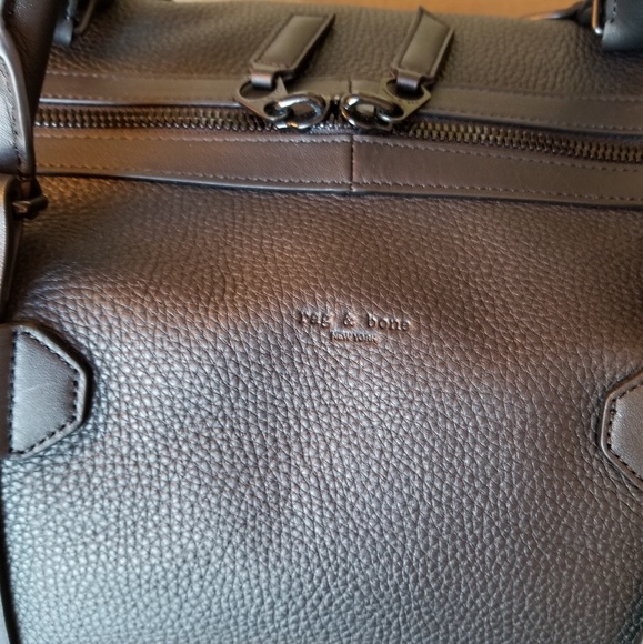 NWT Rag & Bone Aviator Weekender Bag Black Leather - Picture 2 of 8